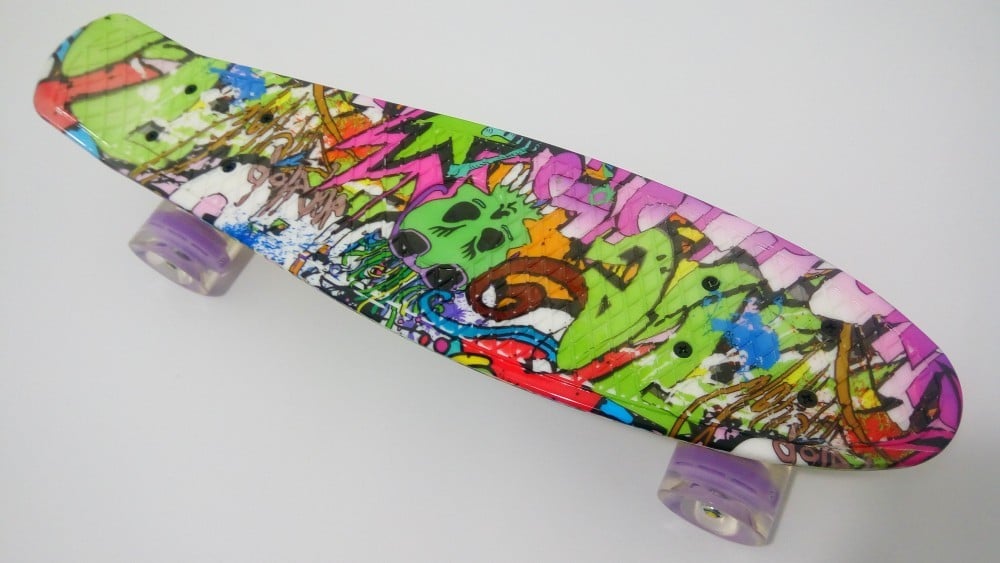 Пенниборд Penny Graffity 22" светящиеся колеса Draft Green (2T2044)