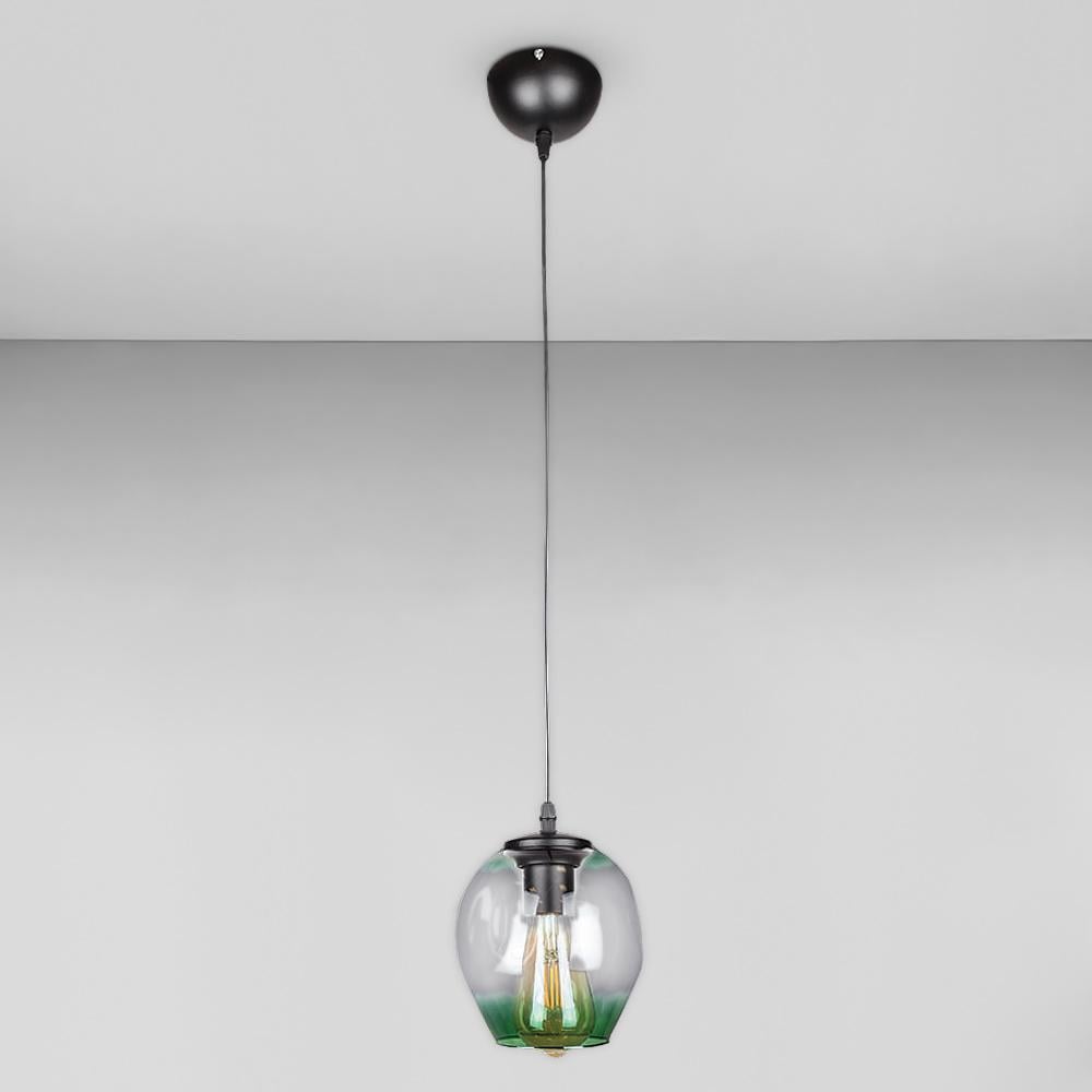 Люстра подвесная лофт Light House LS-17191F-1 BK/GR Черный/Зеленый