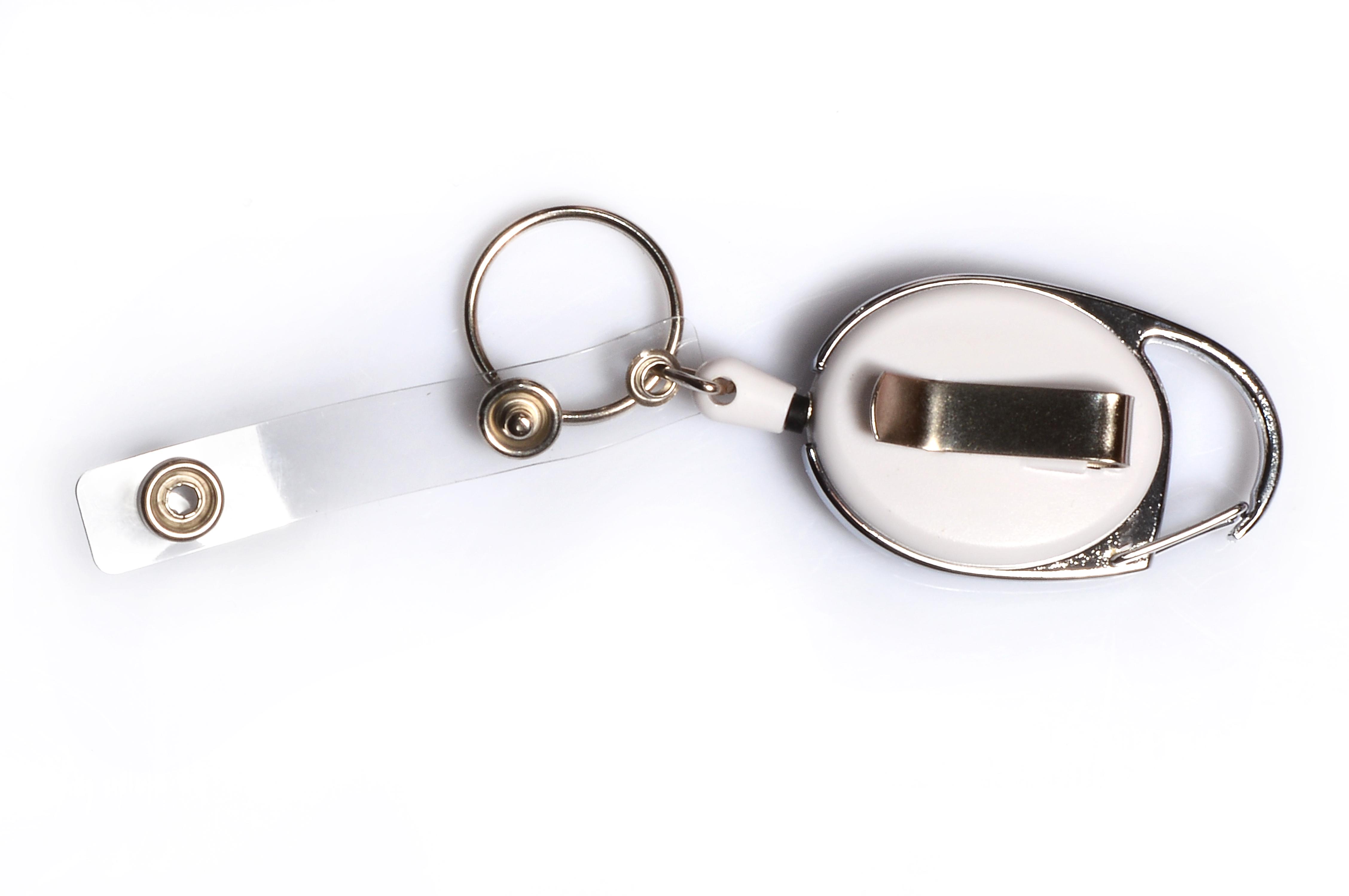 Крепление ретрактор для бейджа ключей удостоверения пропуска Белый (404597785) - фото 2 Крепление ретрактор для бейджа ключей удостоверения пропуска Белый (404597785) - фото 2