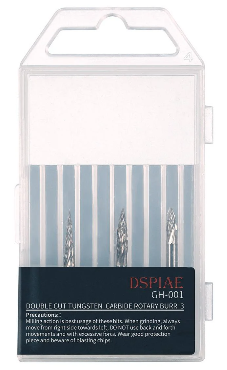 Набір шліфувальних головок DSPIAE GH-001 3 шт. з вольфрамової сталі (GH-001)