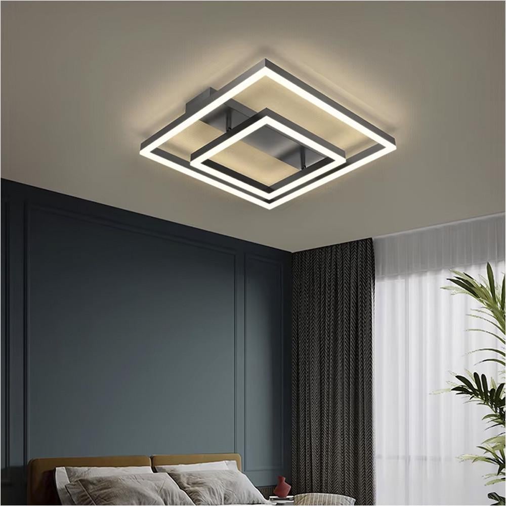 Светильник современный Led из двух квадратов 50х50 см Черный (331-500 BK)