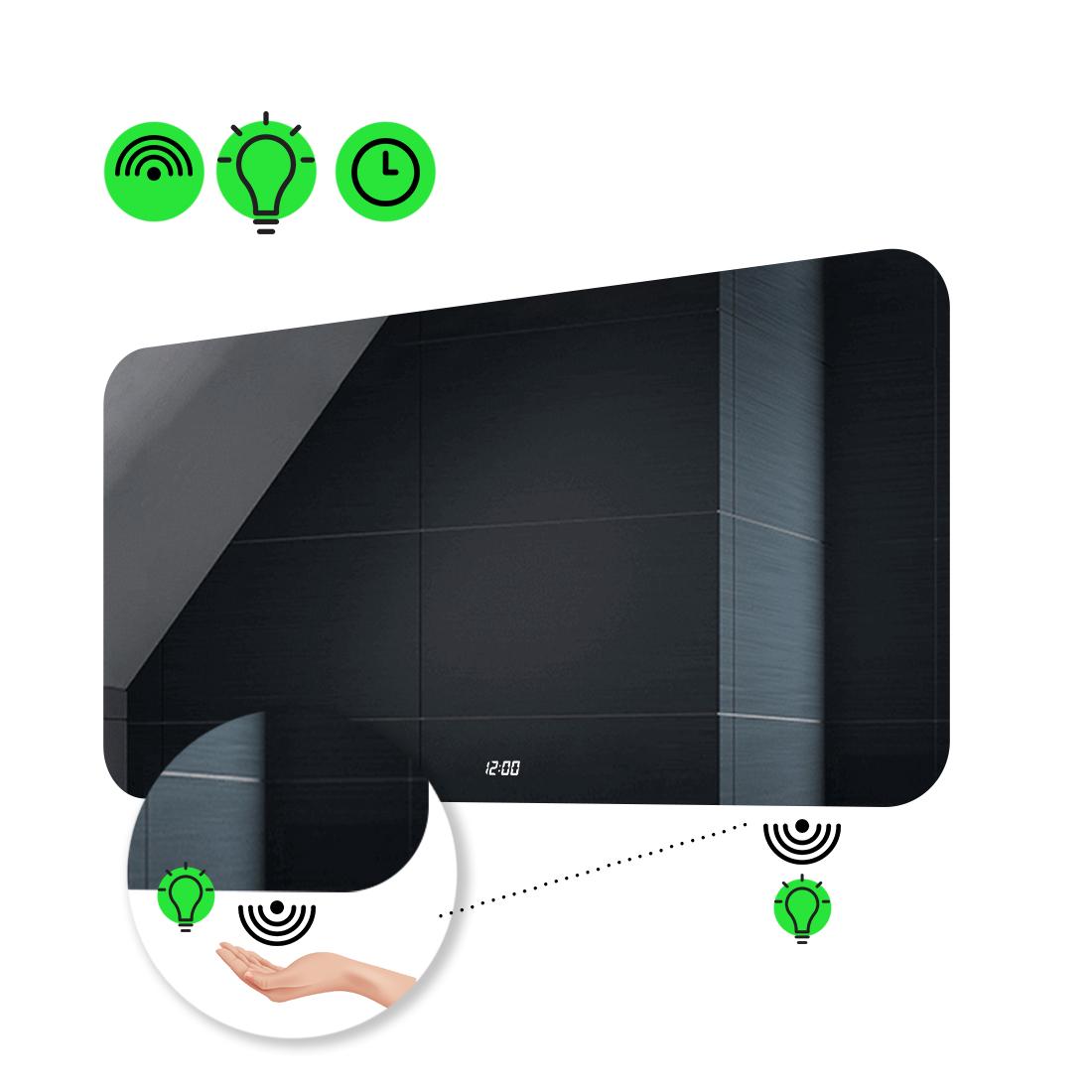 LED-зеркало 100x70 см с ИК включателем и часами Ornela (Ornelag137)