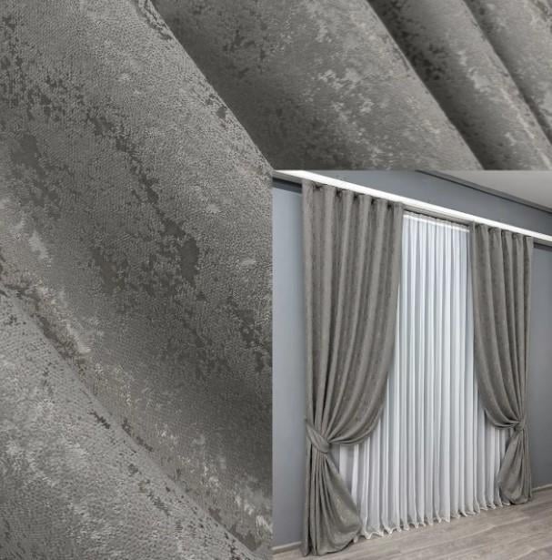 Тканина для штор льон Pavliani Сірий (1665ш) - фото 4