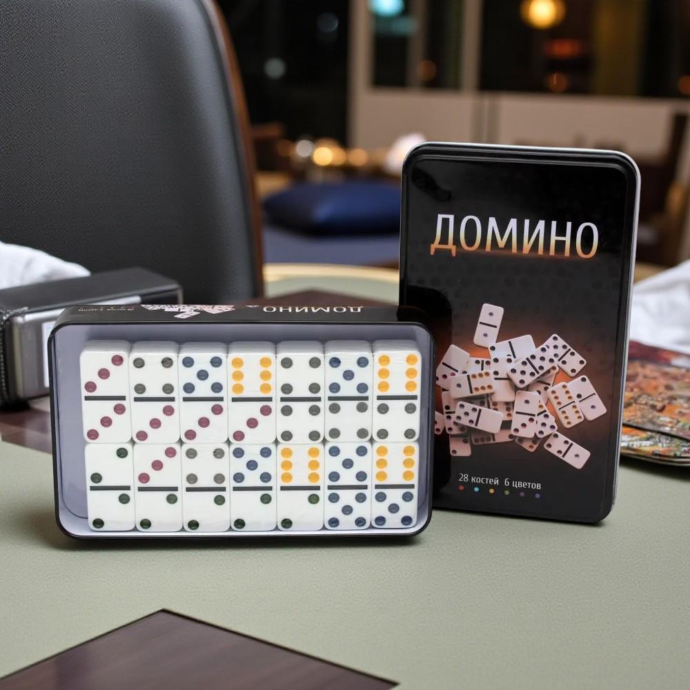 Домино 5010F 28 косточек цветные точки 6 цветов (37-84188) - фото 3 Домино 5010F 28 косточек цветные точки 6 цветов (37-84188) - фото 3