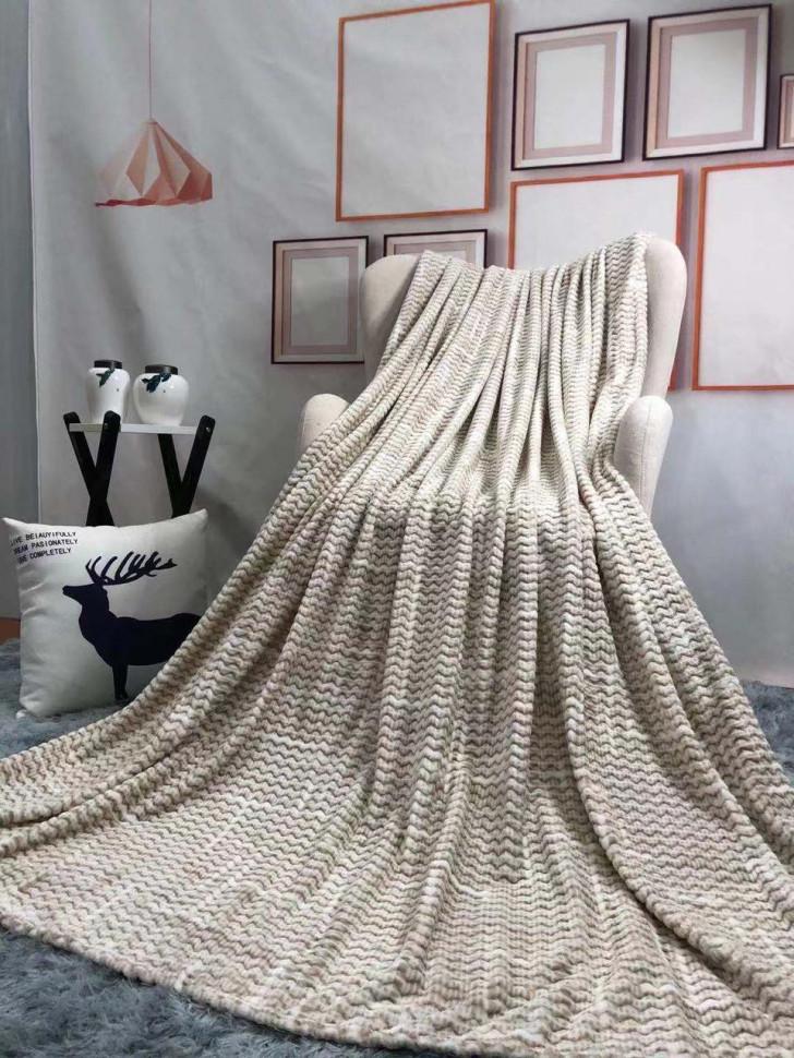 Плед-покрывало микрофибра 150х200 см Светло-бежевый (18a4384f)