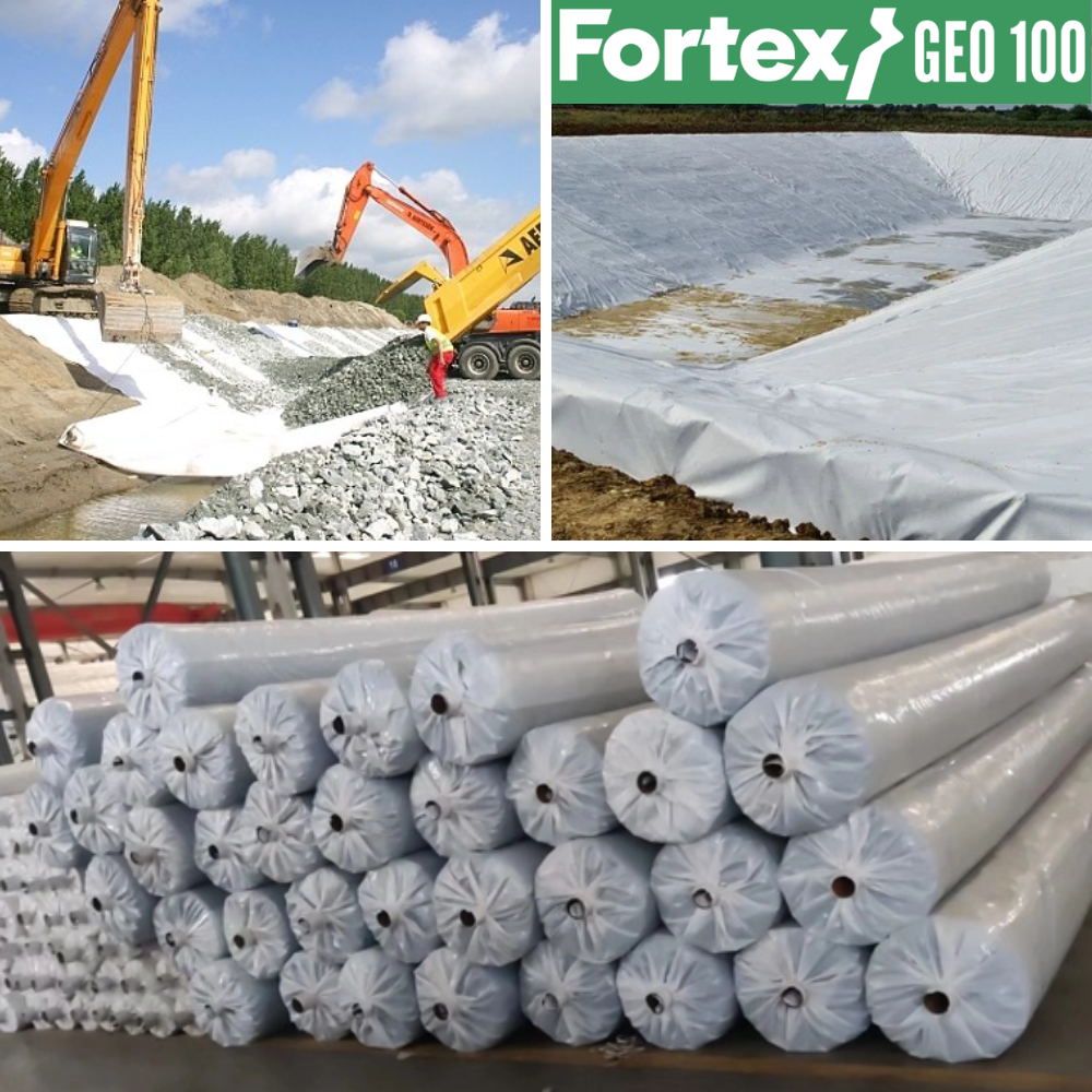 Геотекстиль нетканый PP Fortex Geo 100 г/м2 2x50 м 100 м2 (391255) - фото 15
