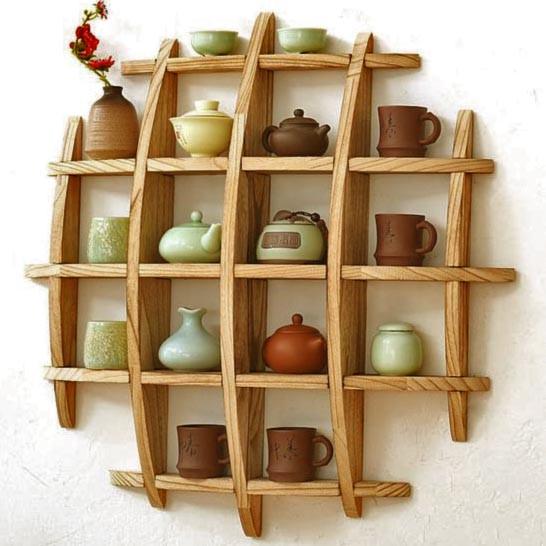 Полка для кружек из дерева Галиро Сиена (СДК-009505)