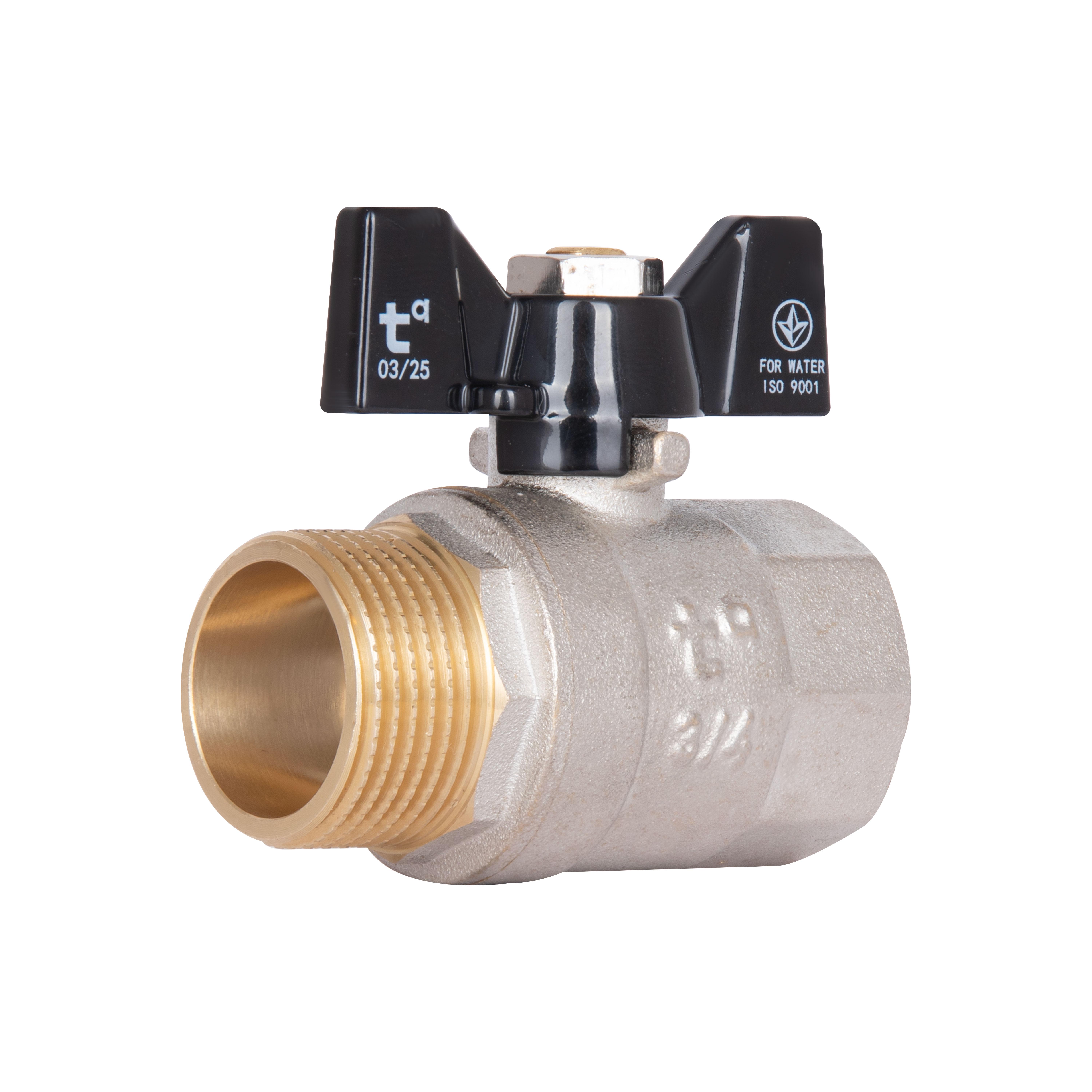 Кран шаровый Thermo Alliance Base 3/4" ВЗ для воды бабочка (SD607W20)
