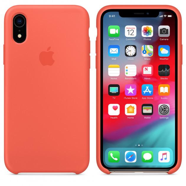 Чехол-накладка Apple Silicone Case for iPhone Xr, Nectarine (HC)