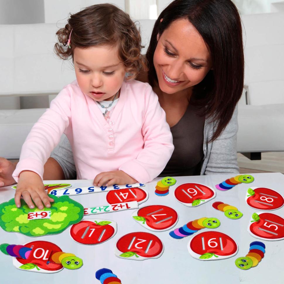 Розвиваюча гра для дітей Magdum Фруктова математика ME5032-15 2в1 фетрові деталі (RLT42511) - фото 5