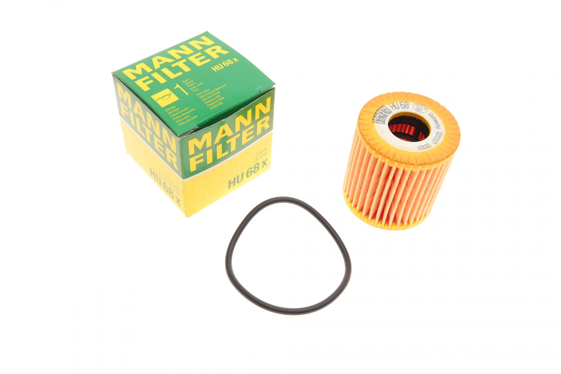 Фильтр масляный Mann-Filter для Smart 0,6-0,7i/0,8CDi (HU 68 X) Фильтр масляный Mann-Filter для Smart 0,6-0,7i/0,8CDi (HU 68 X)