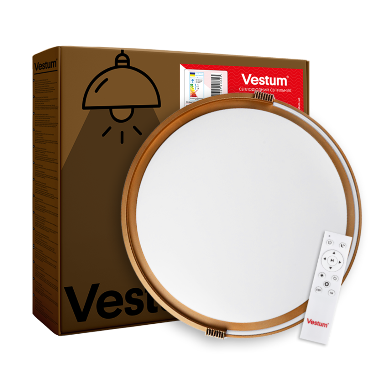 Потолочный светильник Vestum COLISEUM матовый 60W 3000К-6500К с ПУ 395х60 мм Черный - фото 7