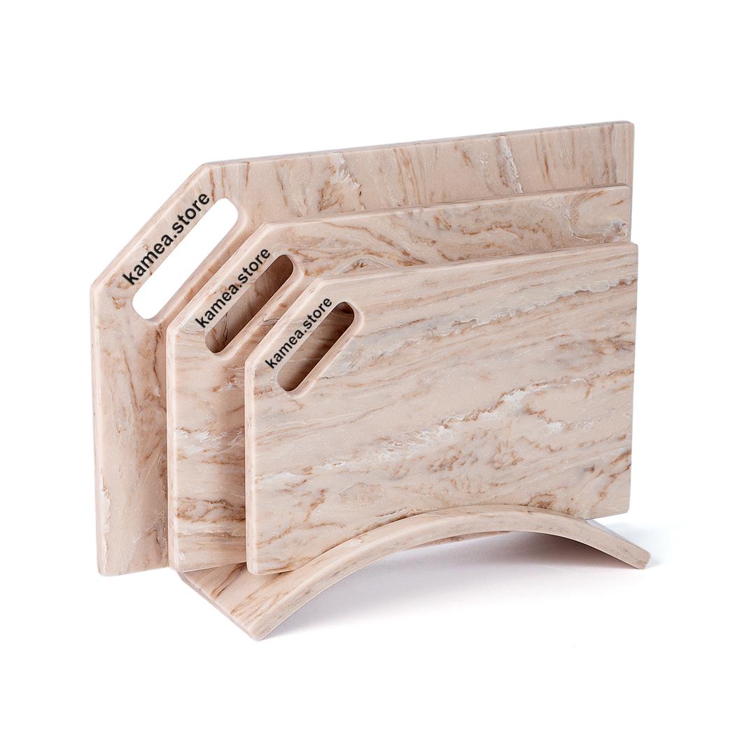 Набор кухонных досок на 3 доски Kamea из искусственного камня Timber Wolf