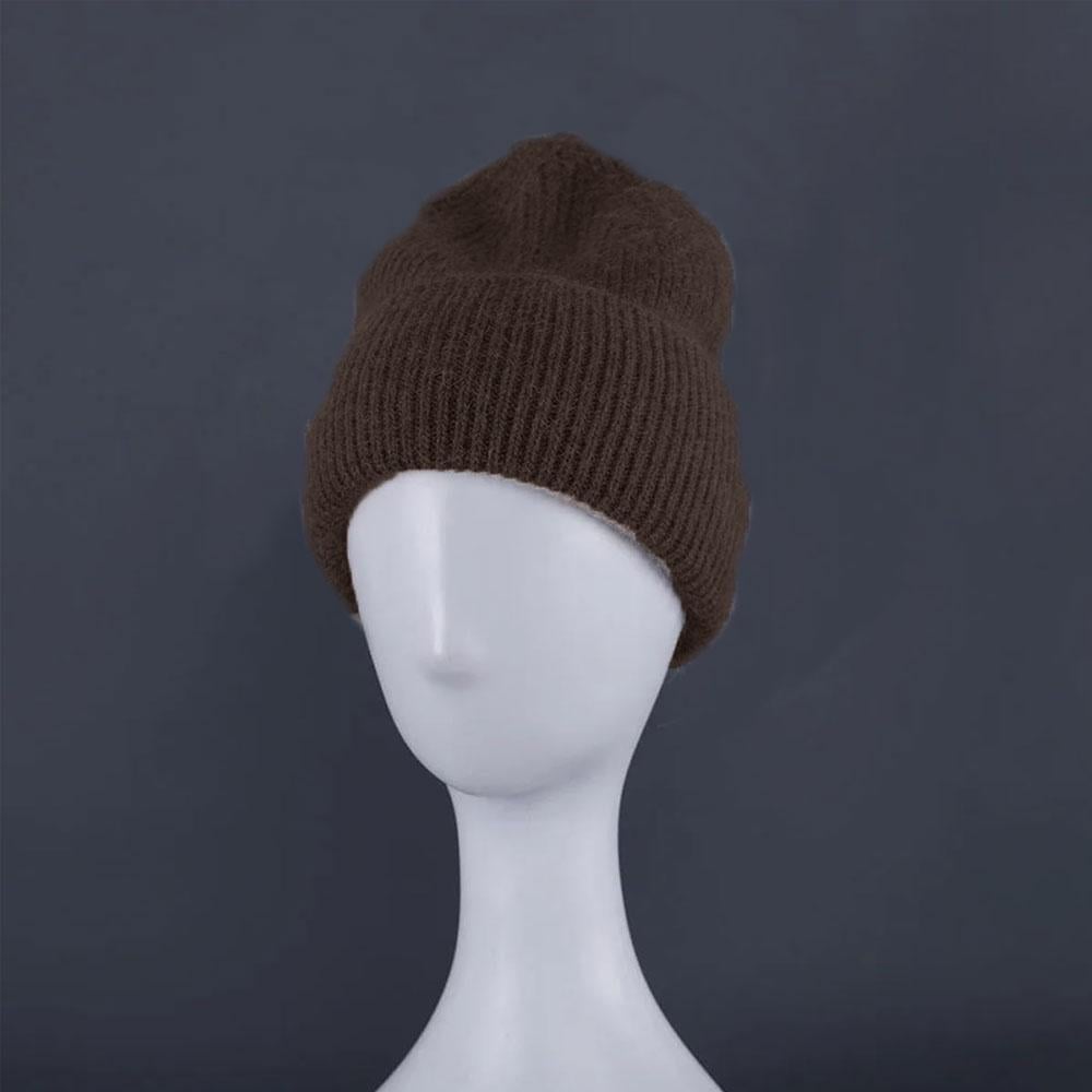 Шапка женская зимняя из ангорки Коричневый (TA0086_3) - фото 3 Шапка женская зимняя из ангорки Коричневый (TA0086_3) - фото 3