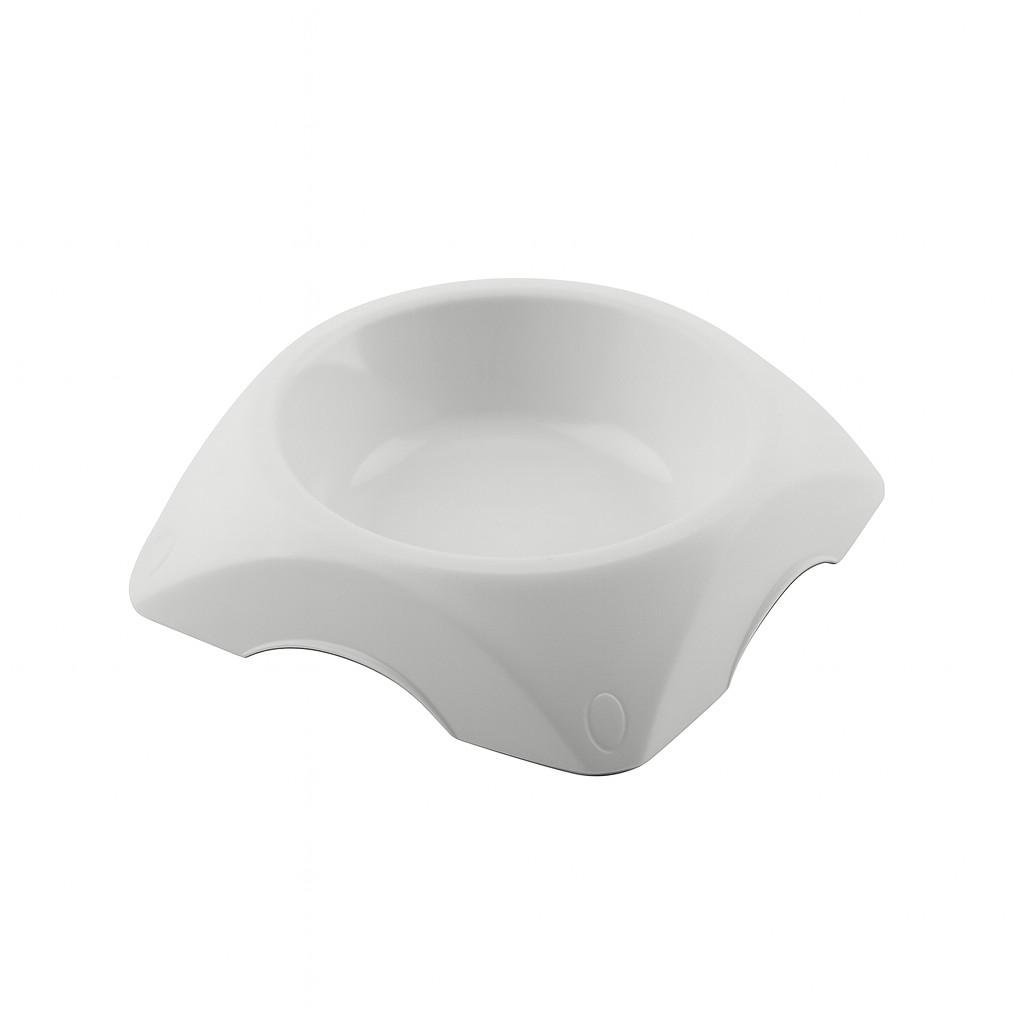 Миска для корма пластиковая 19,4x19,4x4,7 см 0,6 л Серый (4052)