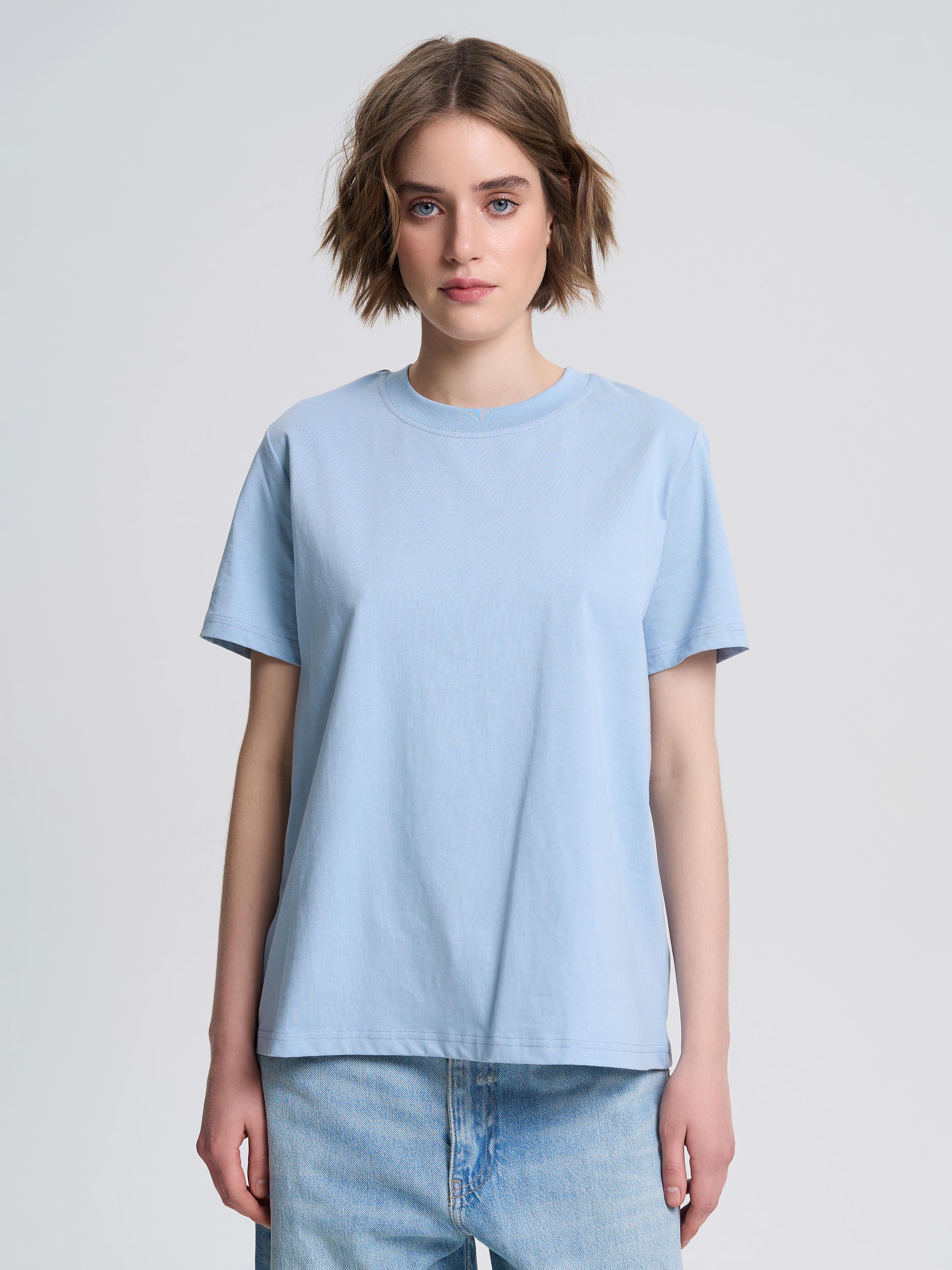 Футболка женская однотонная ROZA 231104 L Серо-голубой (4824005701696) Футболка женская однотонная ROZA 231104 L Серо-голубой (4824005701696)