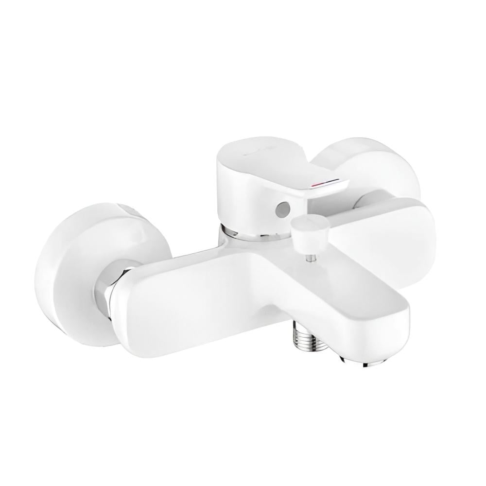 Смеситель для ванны Kludi PURE&EASY DN 15 одноважельный Белый/Хром (GRM-33771-01)