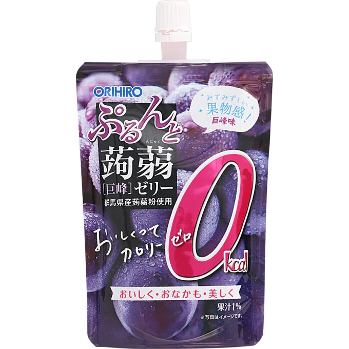 Конфета японская жидкое желе ORIHIRO PLANDU PURUN AND KONJAC JELLY STANDING CALORIE ZERO KYOHO 130 г (2132756201)