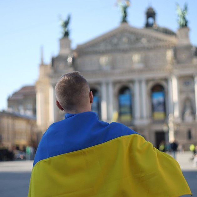 Флаг Украины уличный габардин с отверстием для флагштока 140х90 см Сине-желтый (28796399) - фото 8