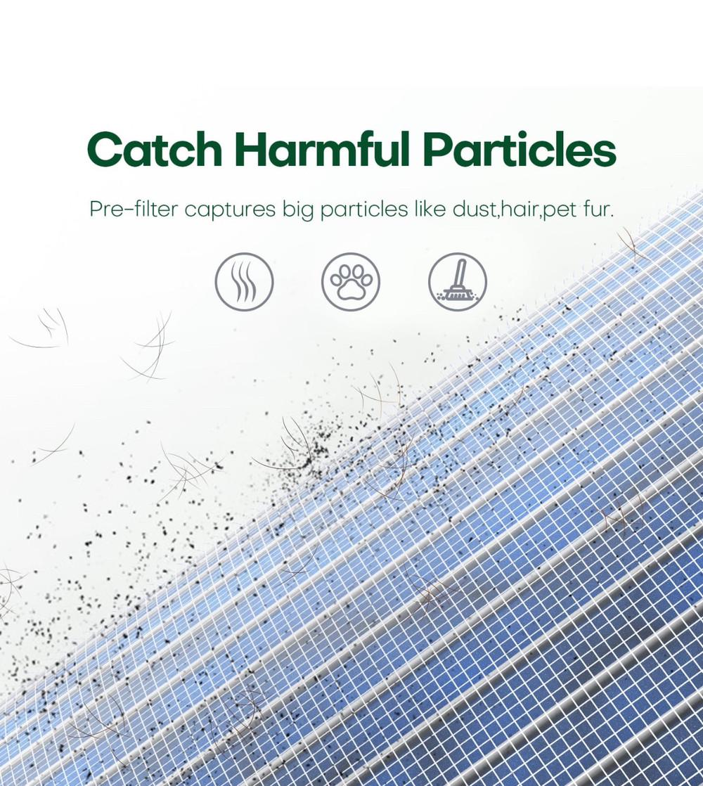 Очищувач повітря CONOPU з HEPA H13 3-ступенева фільтрація ароматерапія для дому та алергіків - фото 3