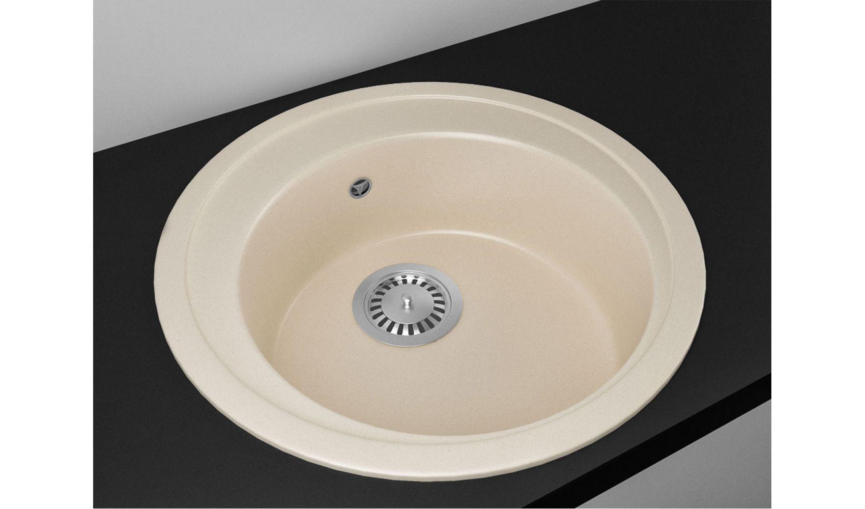 Кухонна мийка Lexona Blansh гранітна з краном Бежевий - фото 6