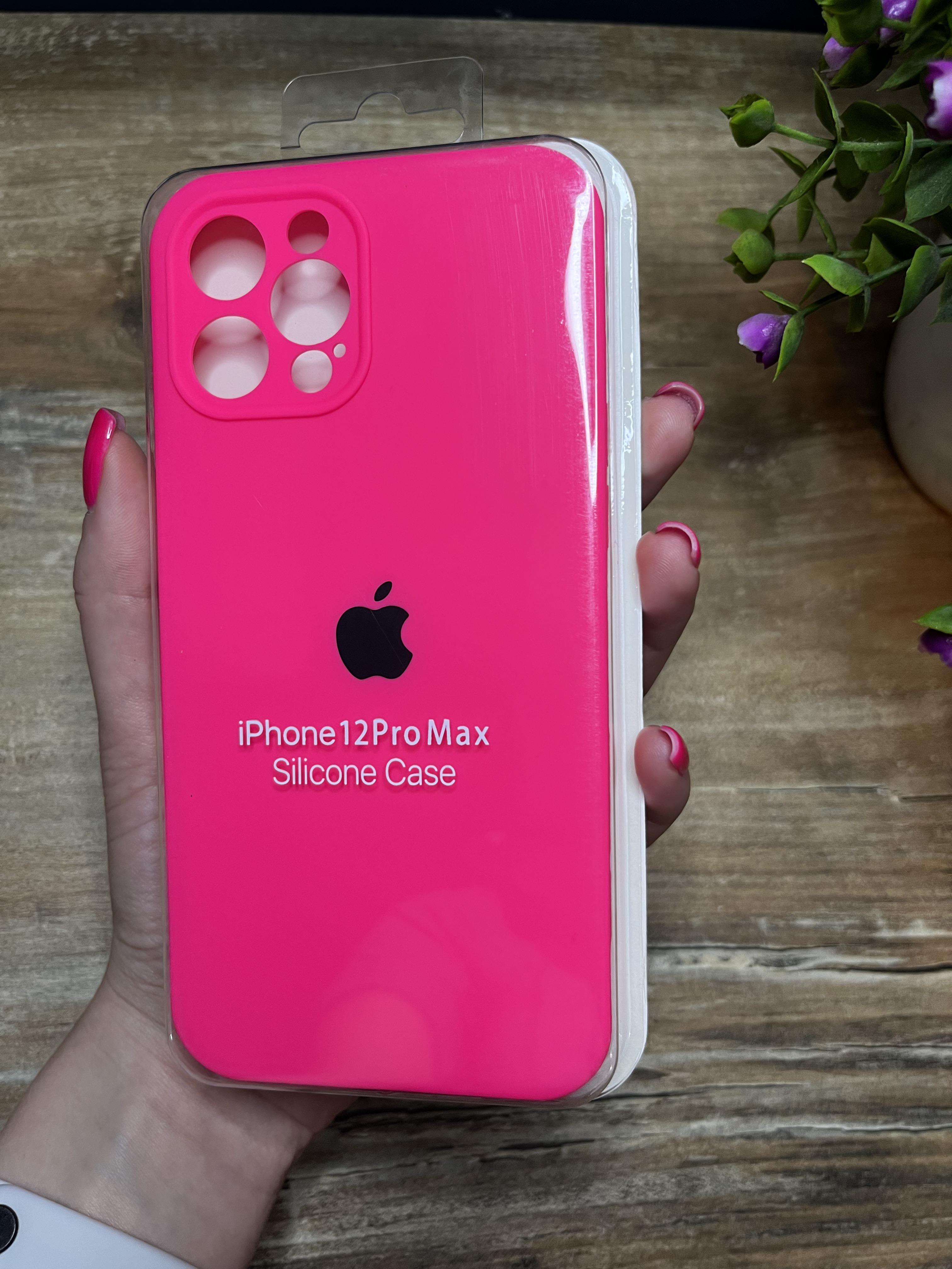 Чохол накладка на iPhone (Айфон) 12 Pro Max квадратні борти silicone case full camera на apple