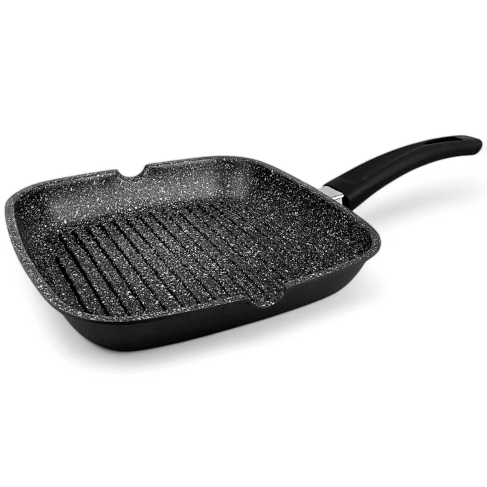 Сковорода-гриль алюминиевая Maestro MR-4824 с антипригарным покрытием teflon classic 24 см (P_MR4824/24)