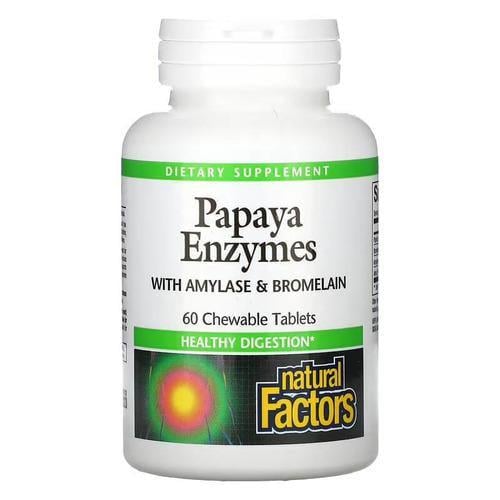 Папайя Natural Factors Papaya Enzymes 60 Chewable Tablets (NFS-01748)