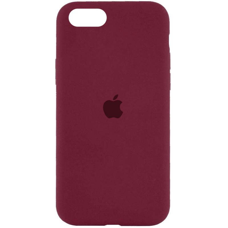 Протиударний чохол Silicone Case Full Protective AA для Apple iPhone SE 2020 Бордовий/Plum