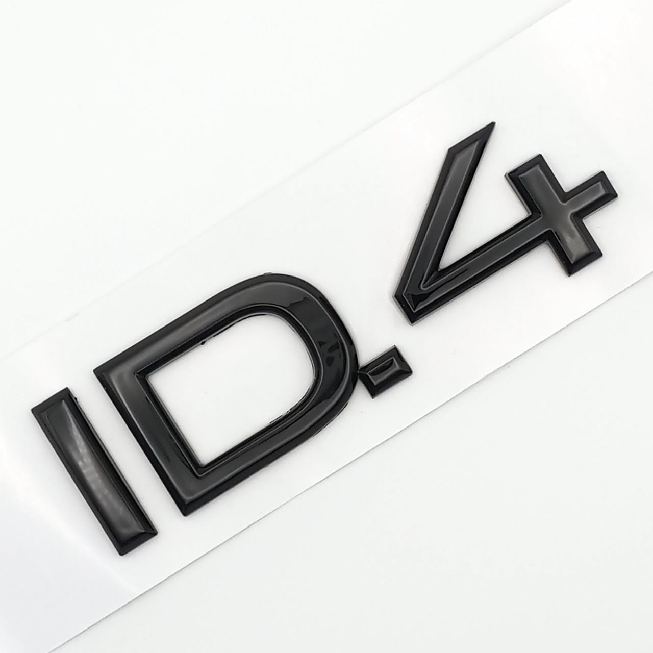 Эмблема надпись ID4 Volkswagen ABS 8,5х2,5 см Черный глянцевый (2690676420)