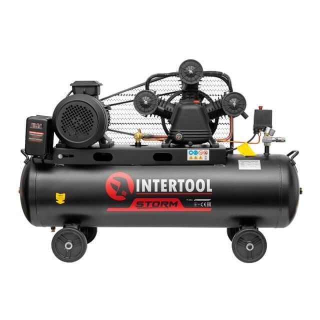 Компресор Intertool PT-0036 STORM 100 л 4 кВт 380 В 10 aтм 600 л/хв. 3 циліндри