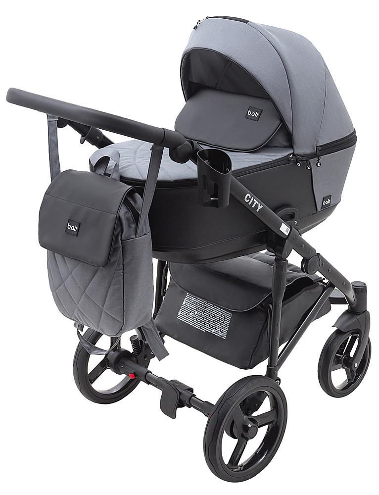 Коляска 2в1 Bair City Soft 218 Серый/Черный (626210) Коляска 2в1 Bair City Soft 218 Серый/Черный (626210)