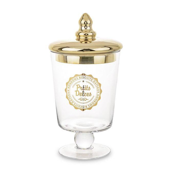 Емкость стеклянная Flora на ножке с крышкой (34360)