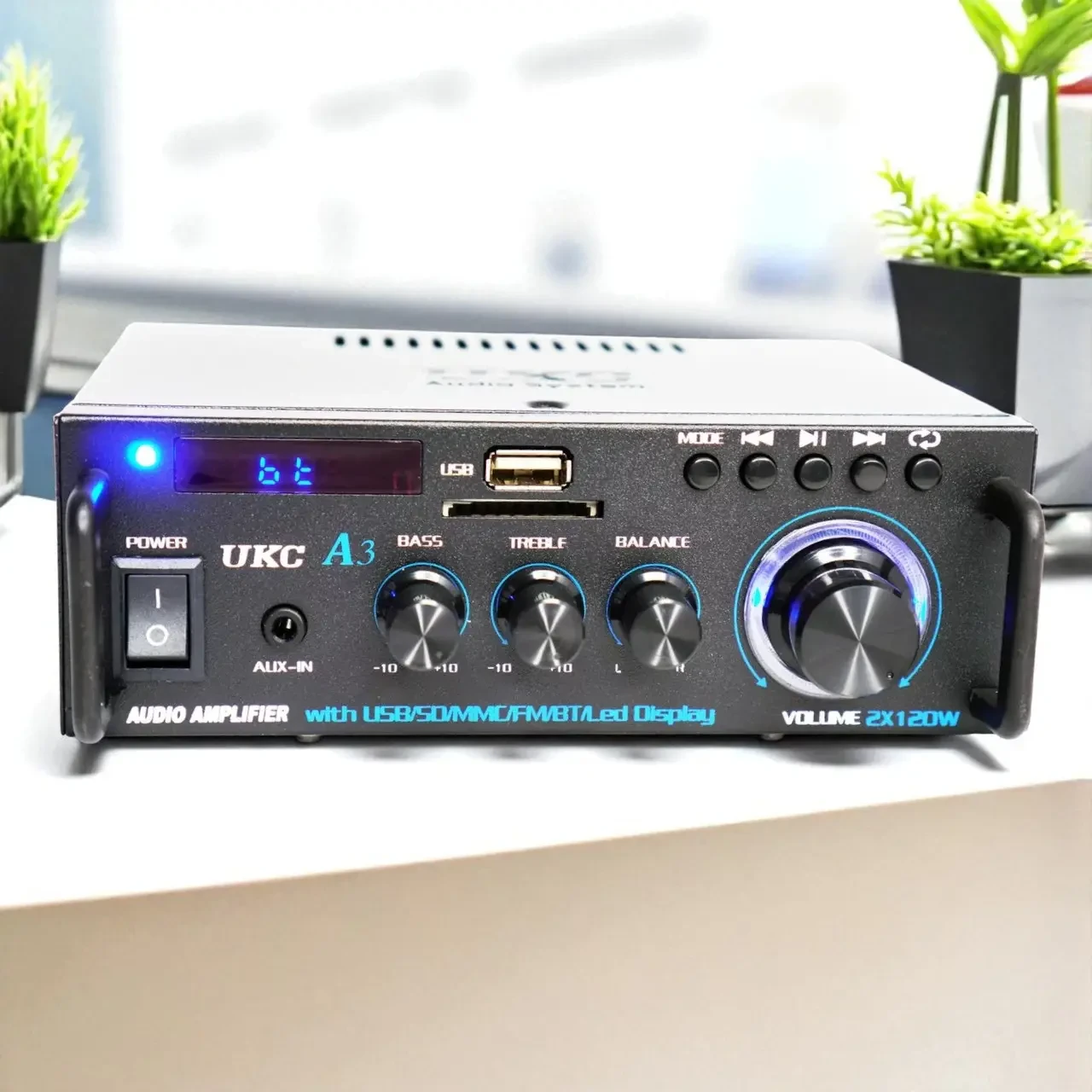 Підсилювач UKC A3 2x120 Вт з Bluetooth USB SD і FM радіо (10261) - фото 6