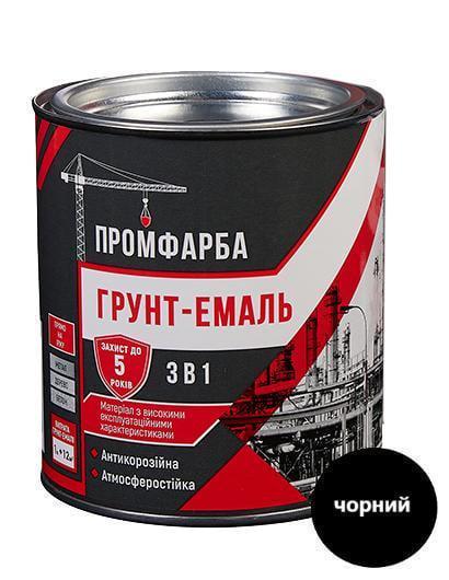 Грунт-эмаль антикоррозионная 3в1 ПРОМКРАСКА 0,8 кг 600 мл Черный (3014750560)