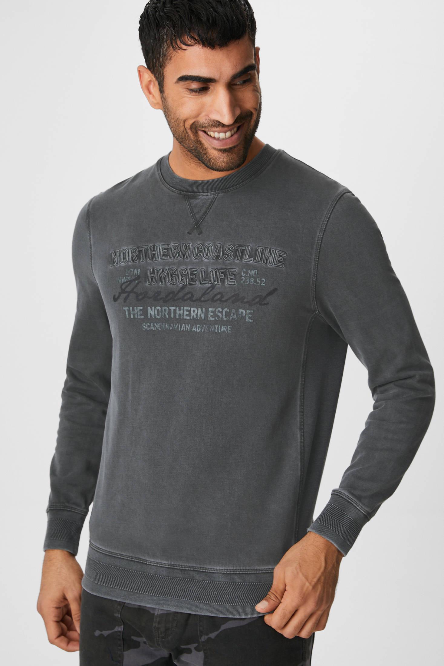 Свитшот мужской без капюшона C&A размер L Серый (2132808)