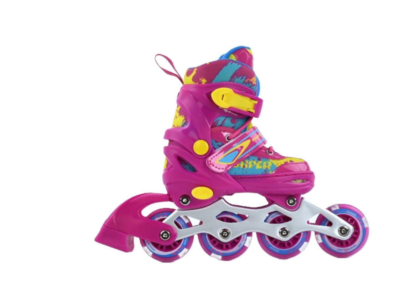 Ролики детские раздвижные р. 27-30 Розовый (A4149-XS-P) - фото 2