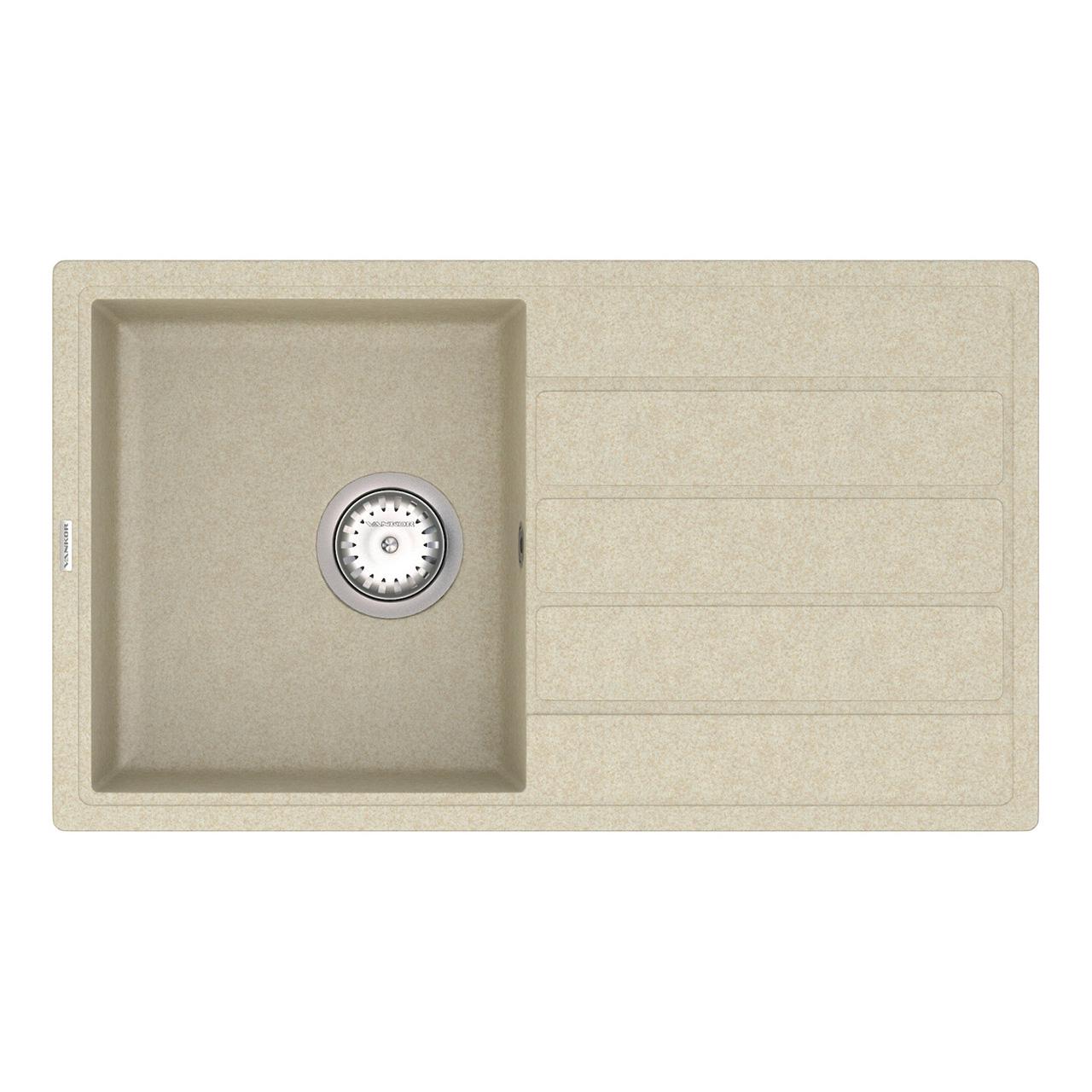 Мийка кухонна Vankor Easy EMP 02.76 + сифон 750х435х170 мм Beige - фото 3