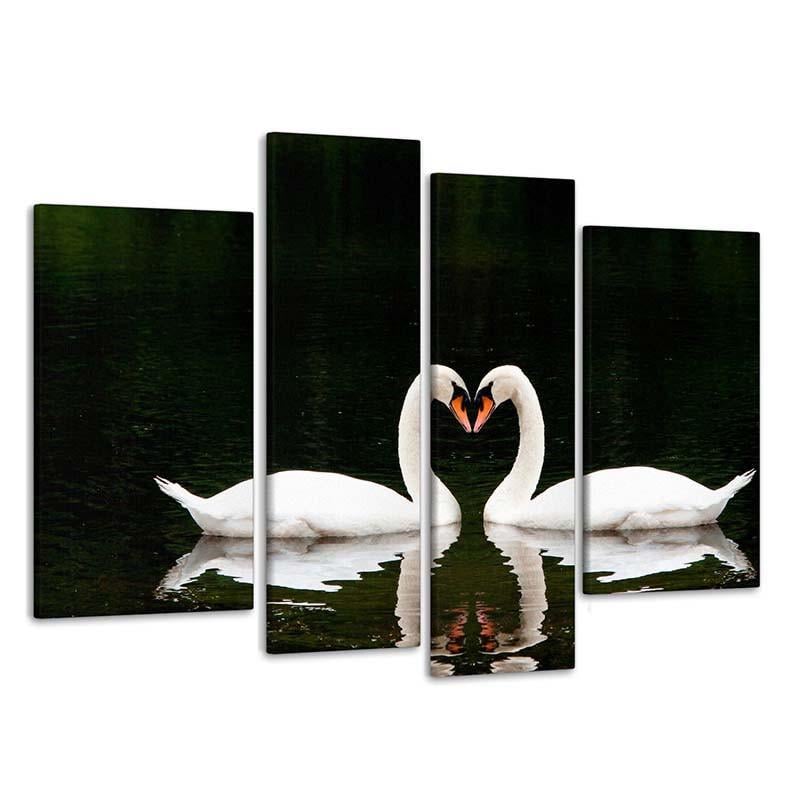 Картина модульна на полотні DK Лебеді 112х75 см (PLM4 31)