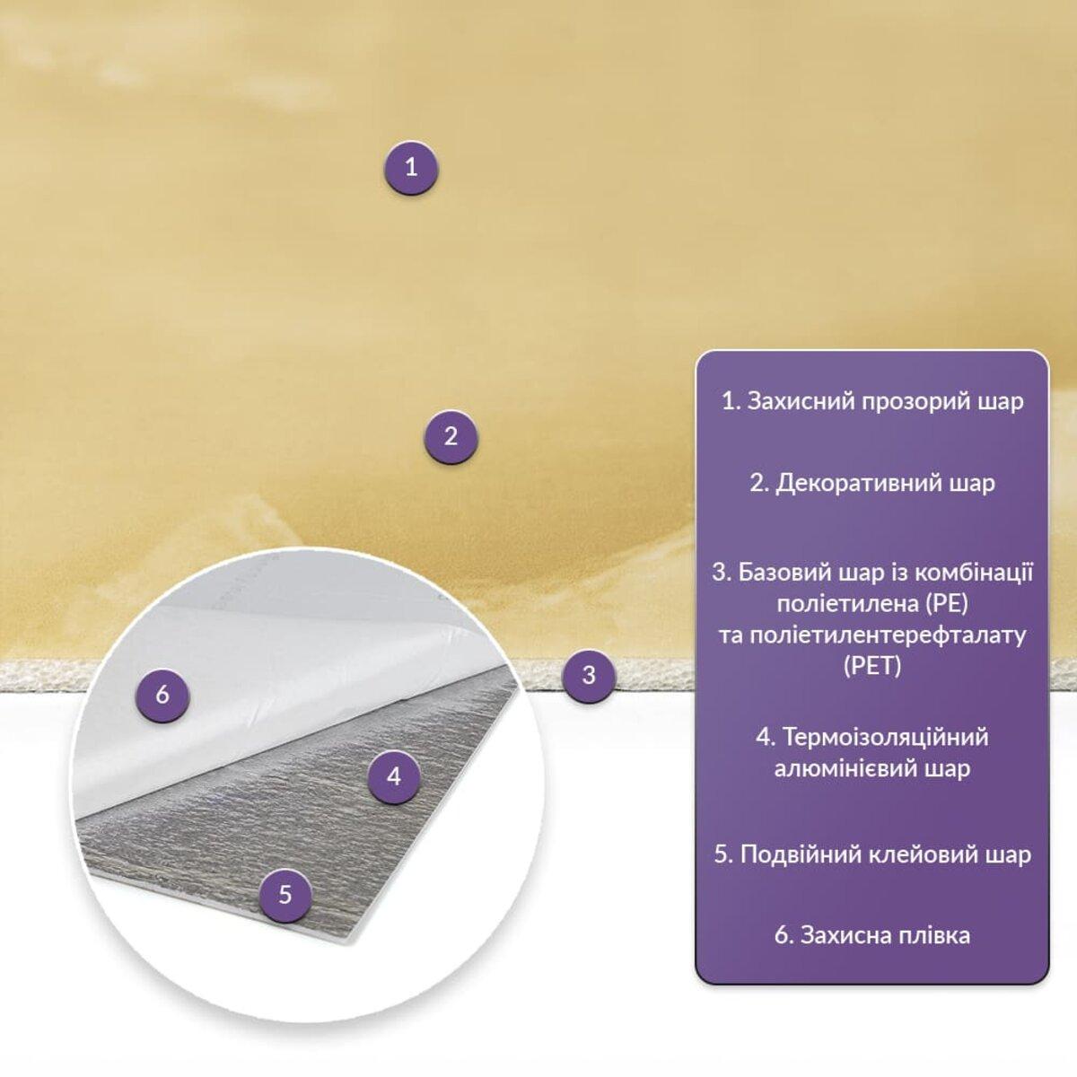 Плитка стінова самоклеюча у рулоні600х3000х2 мм (SW-00002430) - фото 2