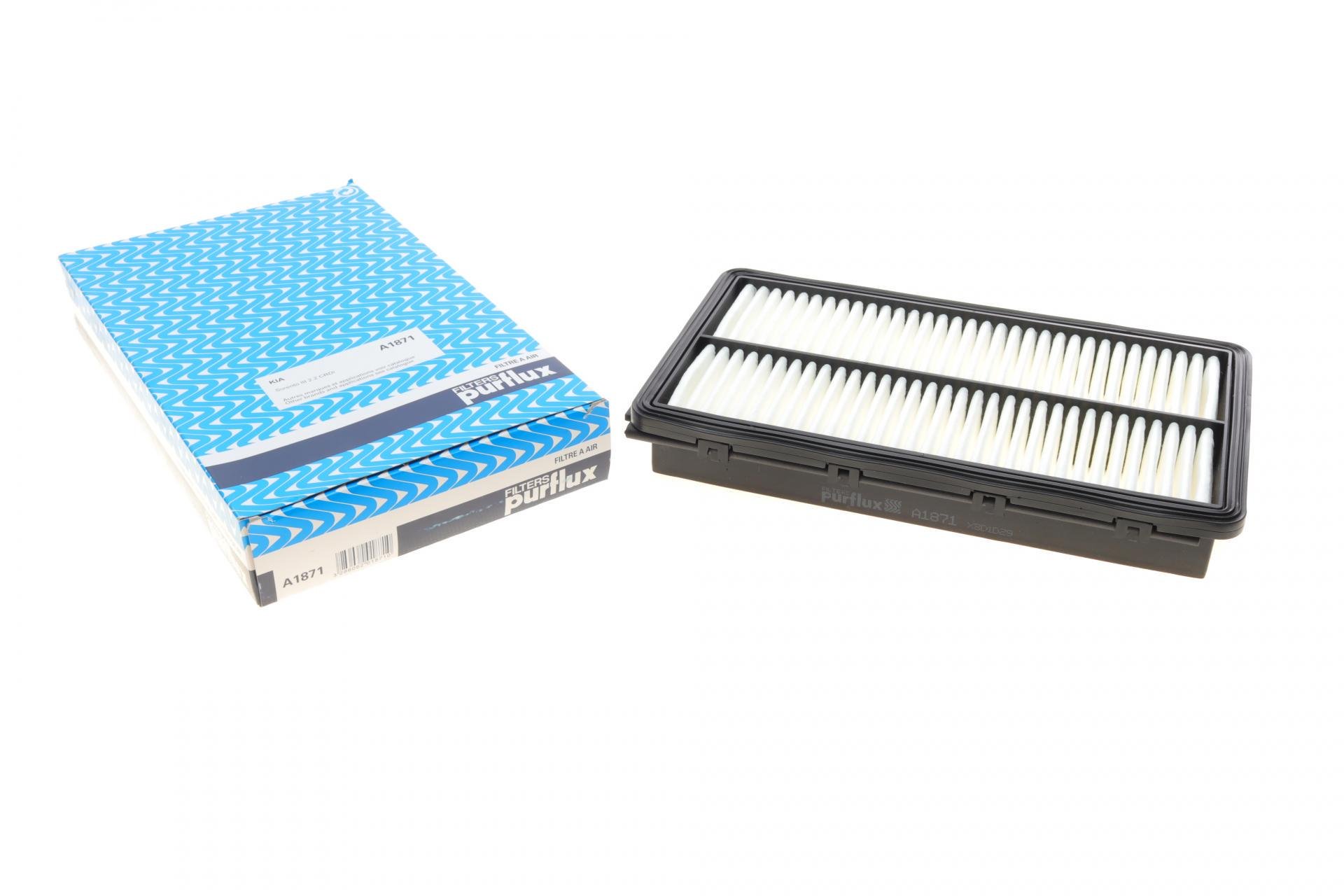 Фильтр воздушный PURFLUX для Hyundai Santa Fe IV 2,0-2,2 CRDi18-/KIA Sorento III 15- 2,0-2,2 CRDi 15- (A1871)