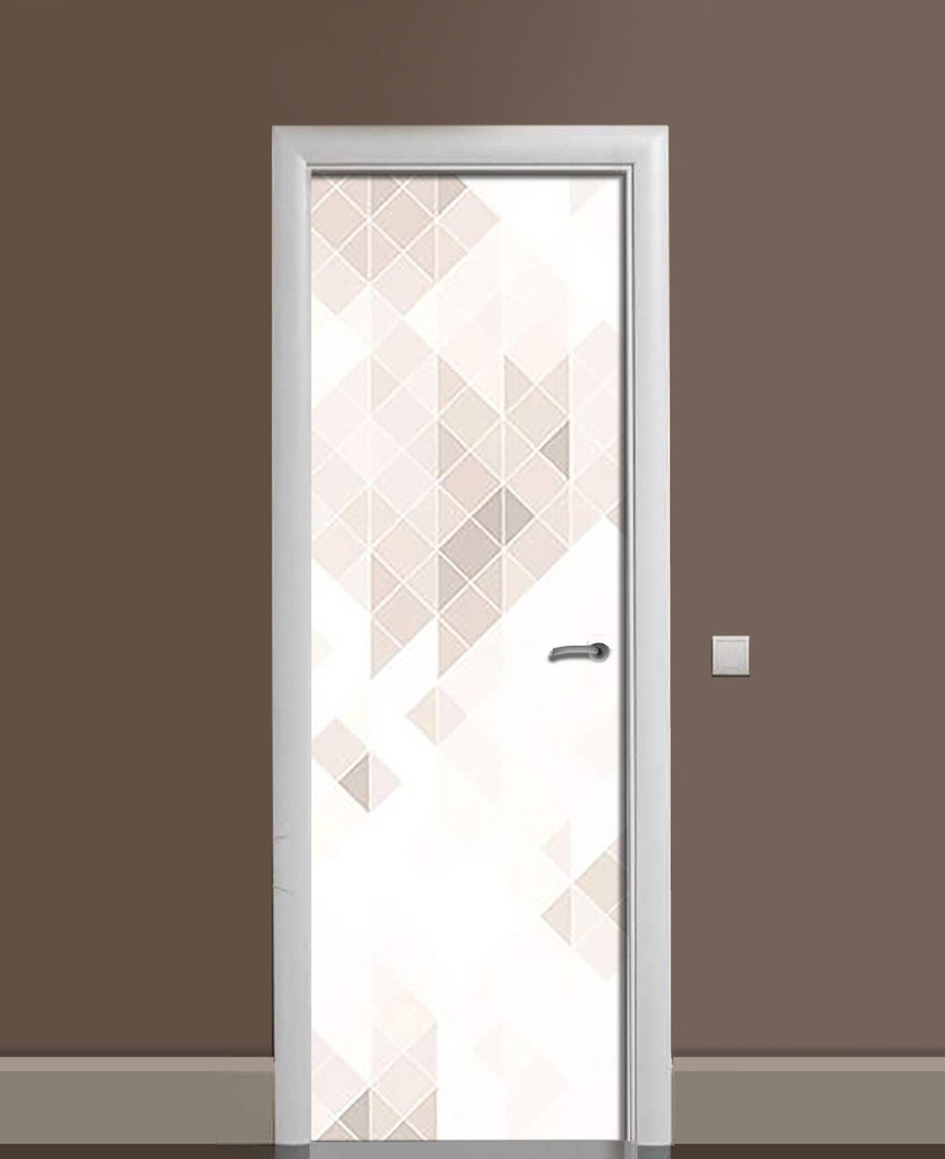 Наклейка 3D на двери Zatarga Пастельный треугольник 650х2000 мм (1323453787)