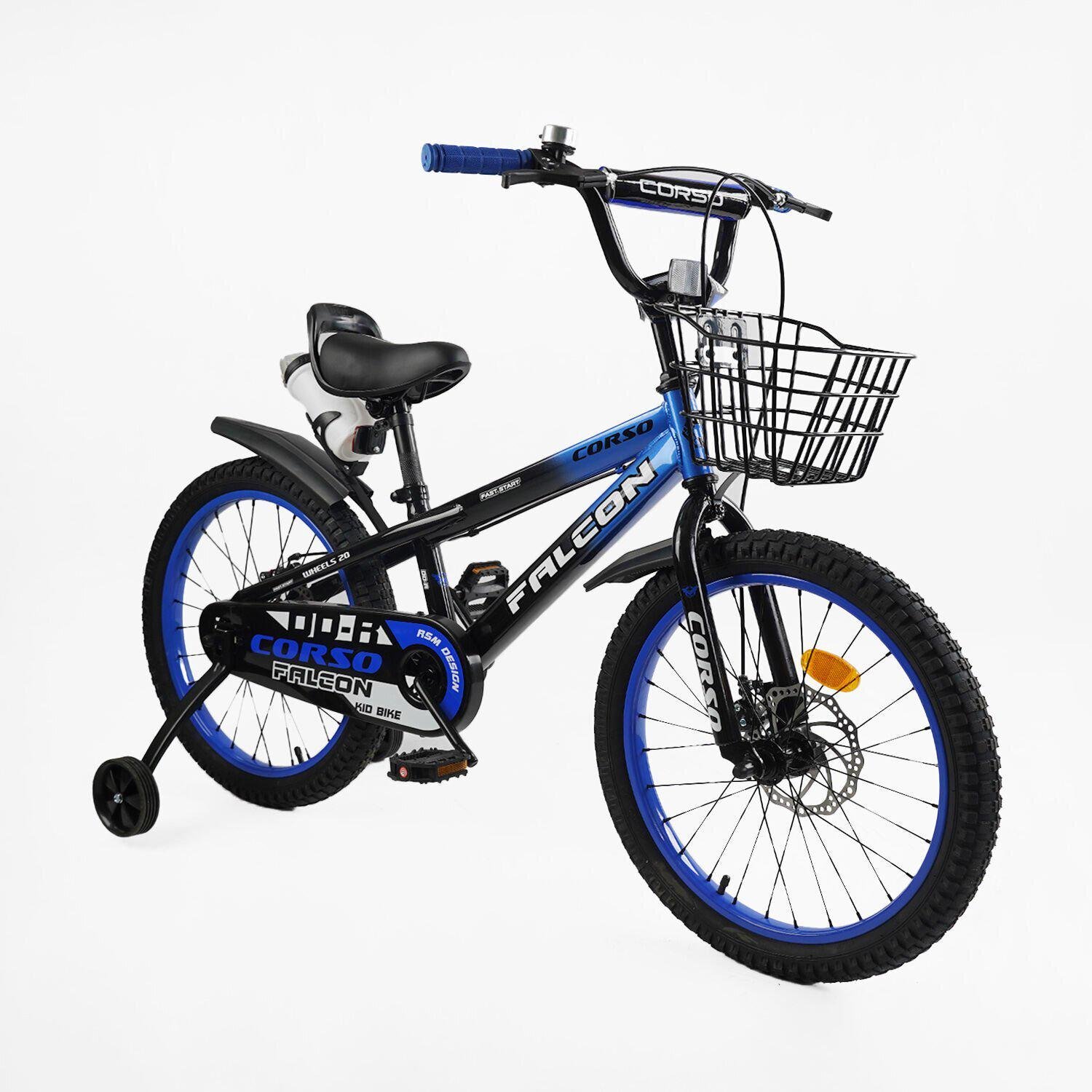Детский велосипед с корзиной Corso Falcon 20" Синий (324019761)