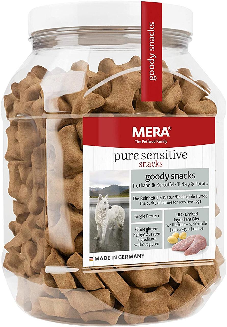 Лакомства для чувствительных собак MERA Pure Sensitive Snacks Turkey&potato 600 г (1649747881)