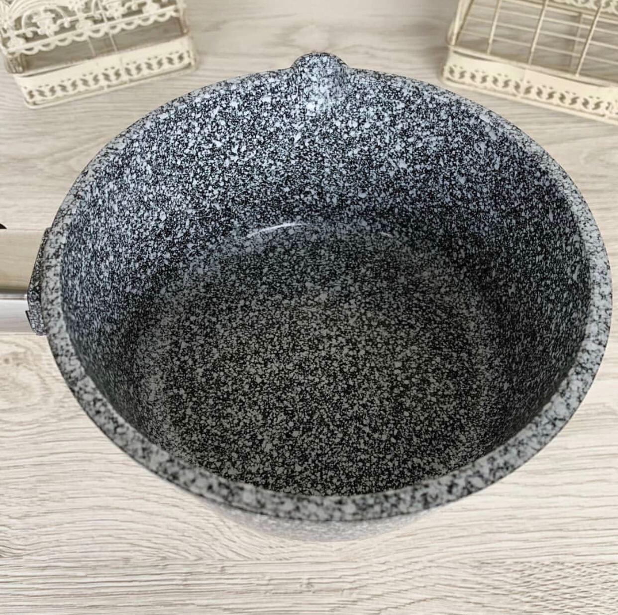 Ківш зі скляною кришкою Edenberg EB-8043 гранітне антипригарне покриття/з індукційним дном 1,3 л (2530556577) - фото 3