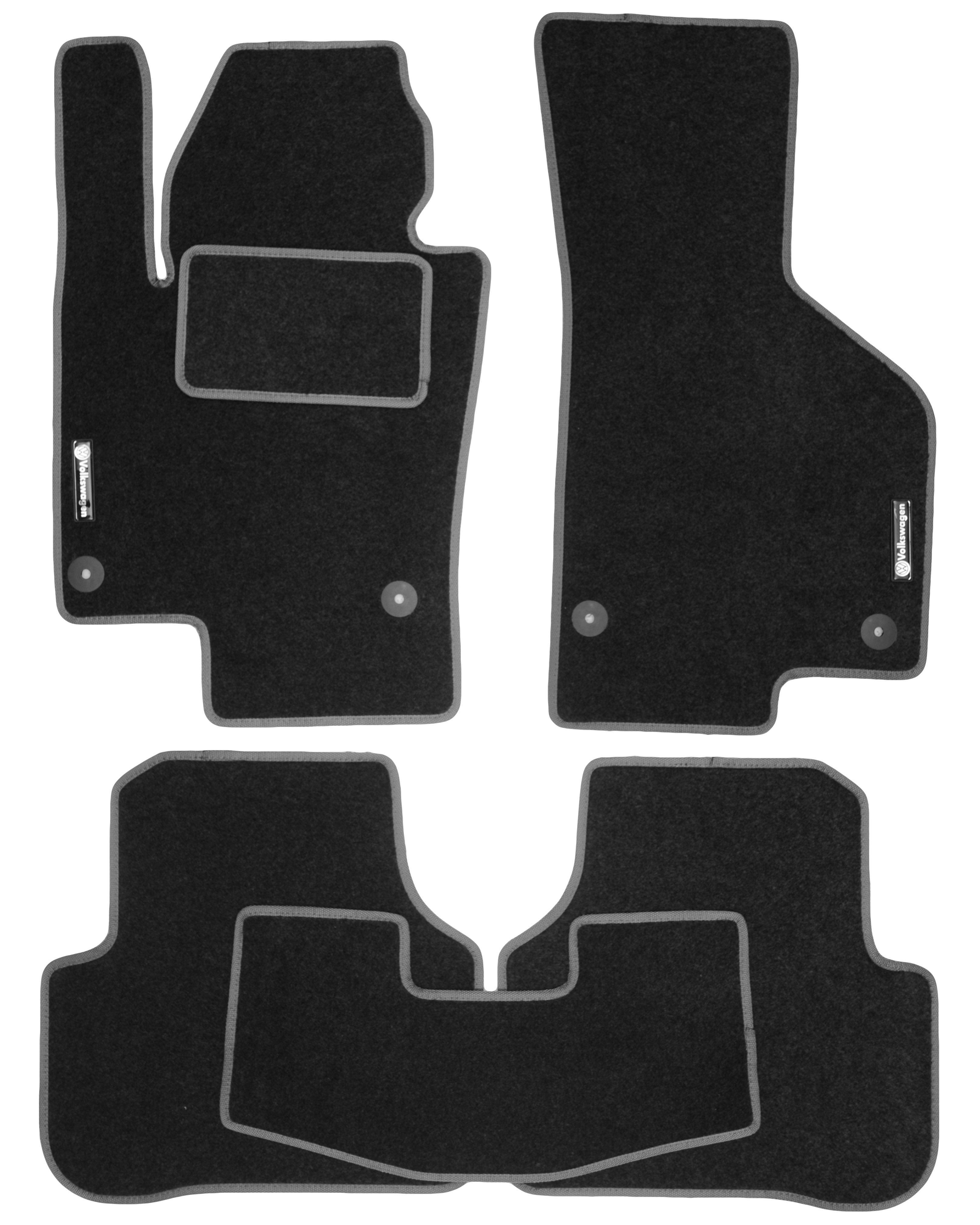 Коврики в салон для Volkswagen Passat B7 '10-14 текстильные Серый(21394)