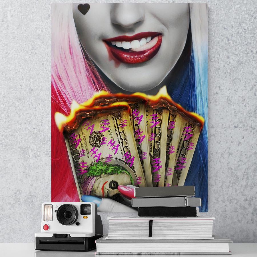 Репродукция картины Харли Квинн HolstPrint 60х90 см