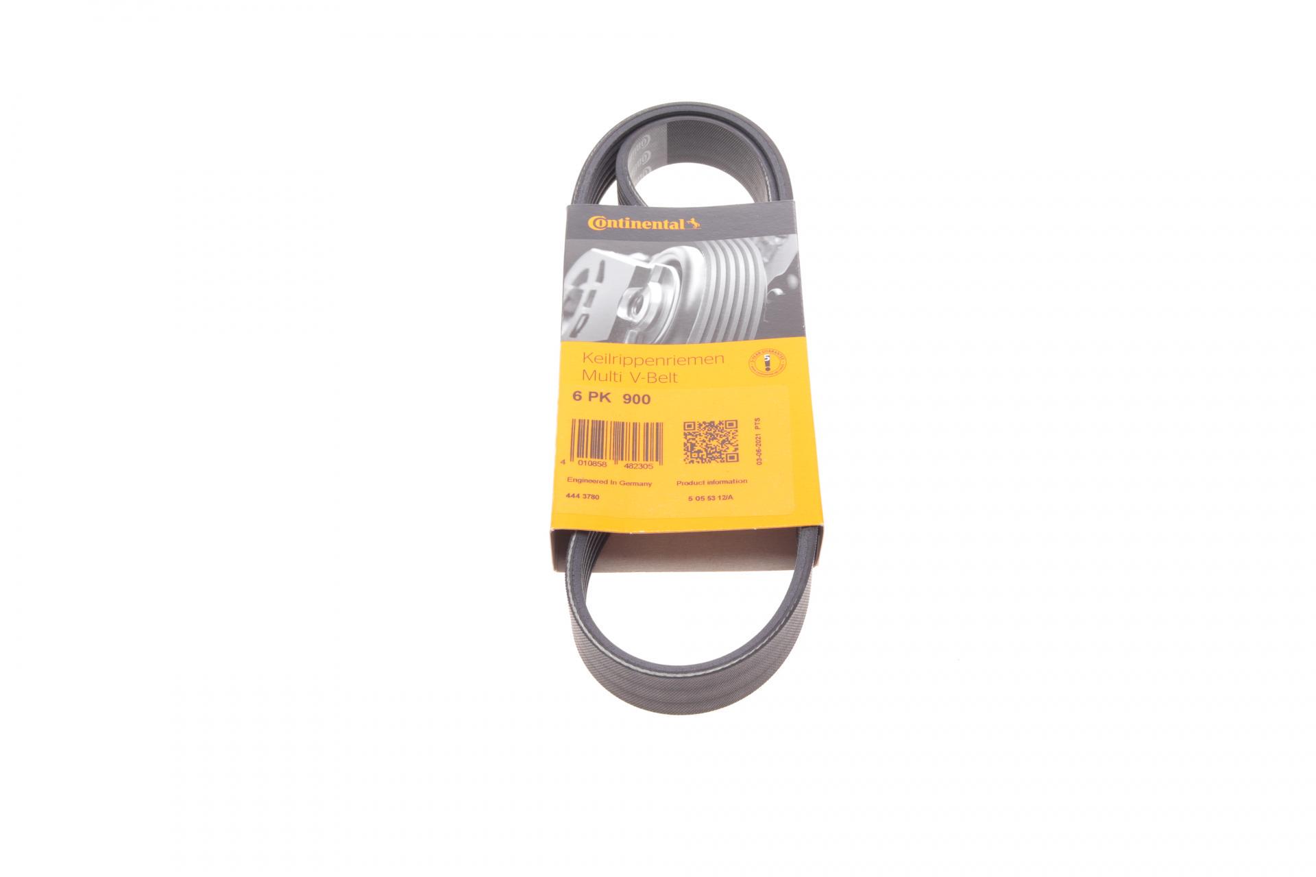 Ремінь генератора Continental VOLKSWAGEN Caddy/Golf/Skoda Octavia 1.6/2.0 04-15/Fiat Ducato 2.5TDI 94-02/Scudo 1.6 96-06 (6PK900)