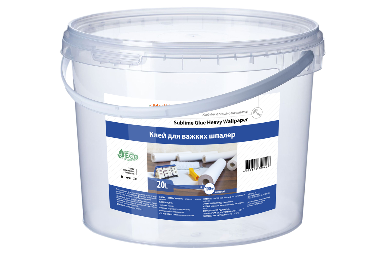 Клей для флизелиновых обоев Sublime Glue Heavy Wallpaper 20 л (031313) - фото 1 Клей для флизелиновых обоев Sublime Glue Heavy Wallpaper 20 л (031313) - фото 1