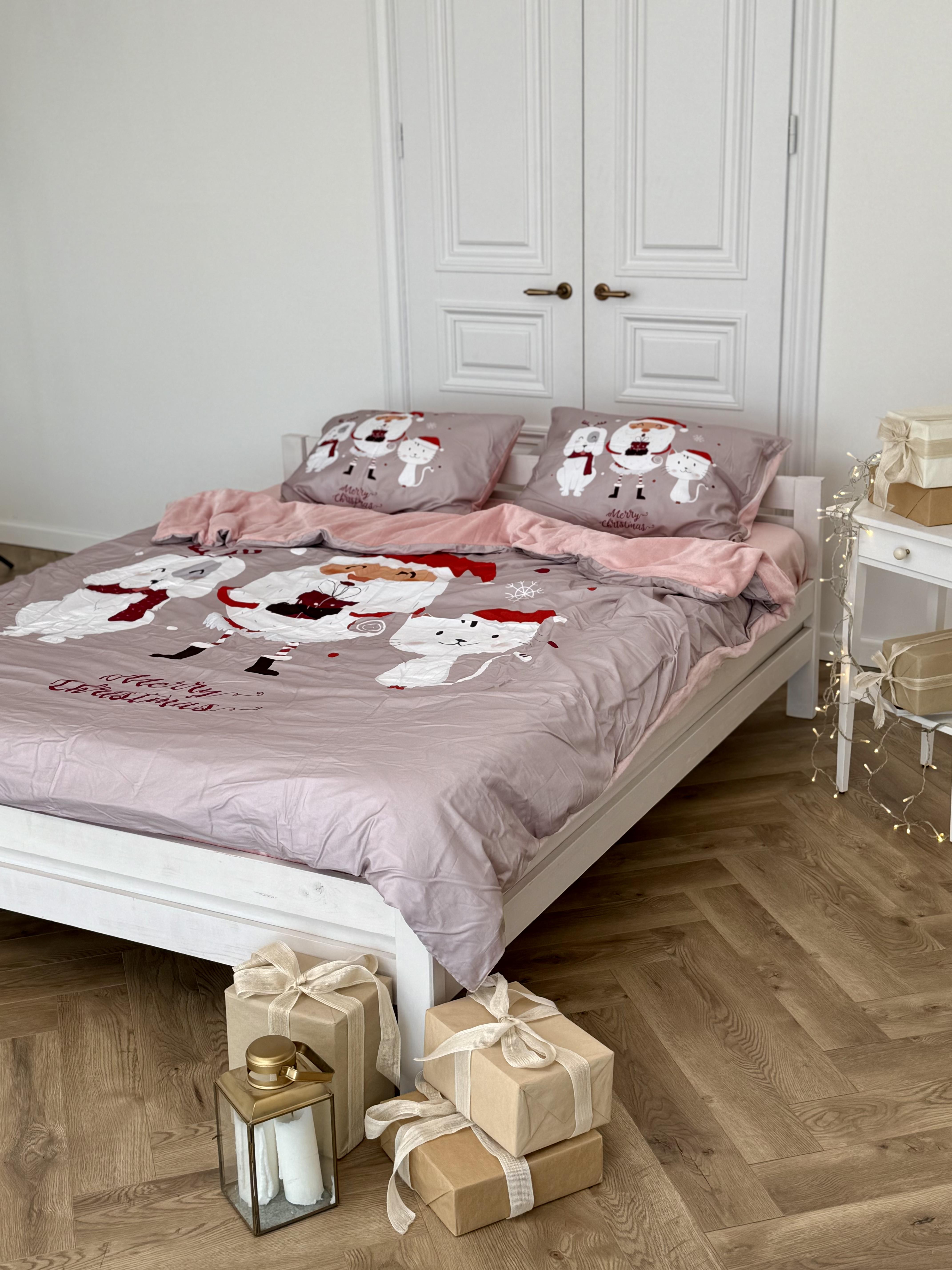 Комплект постельного белья Праздничный Зверополис плюш/сатин полуторный/наволочки 50х70 см (9016) - фото 4 Комплект постельного белья Праздничный Зверополис плюш/сатин полуторный/наволочки 50х70 см (9016) - фото 4